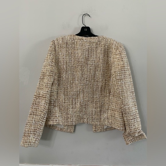 NEW ELIE TAHARI JACKET Neautrals and Metalic Combo SIZE:10 - Picture 2 of 4